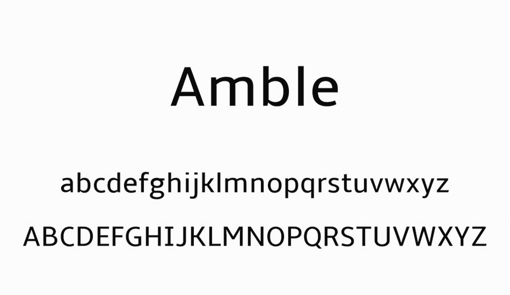 Amble Sans Serif Font Family