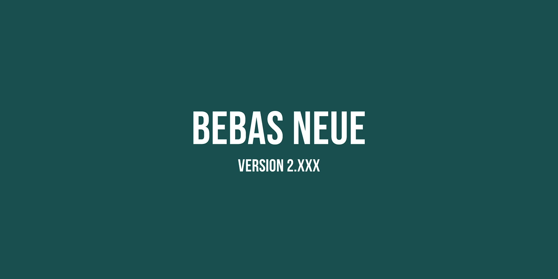 Bebas Neue Font