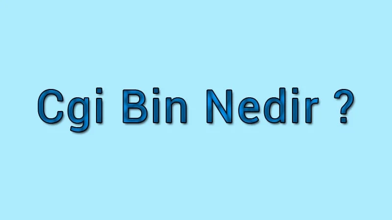 Cgi Bin Nedir ?