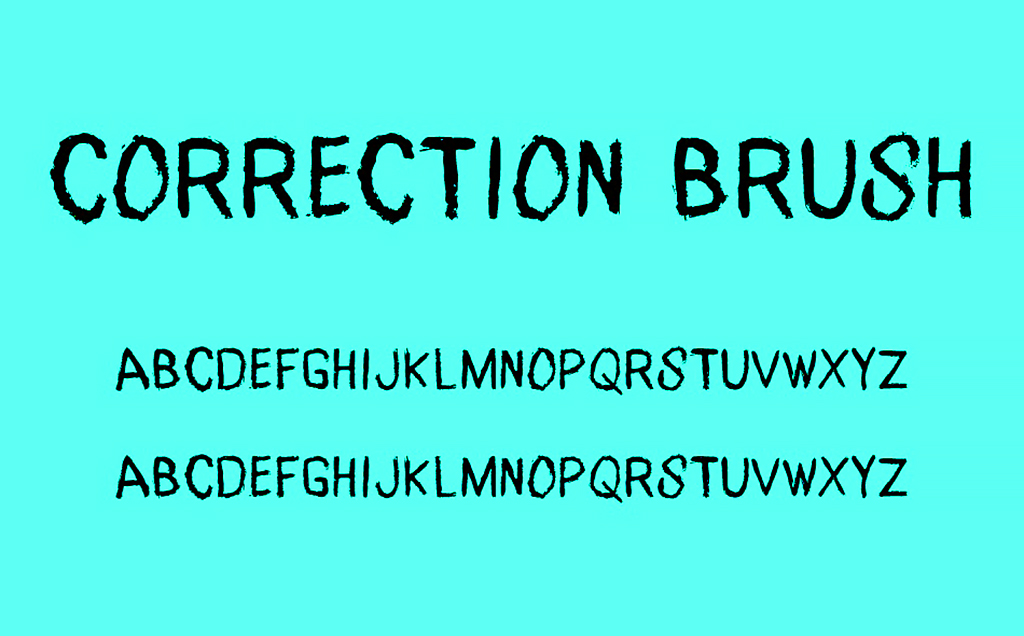 Correction Brush Font