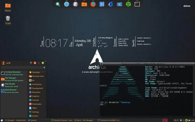 Hackerların Tercih Ettiği 10 Popüler İşletim Sistemi Arch Linux