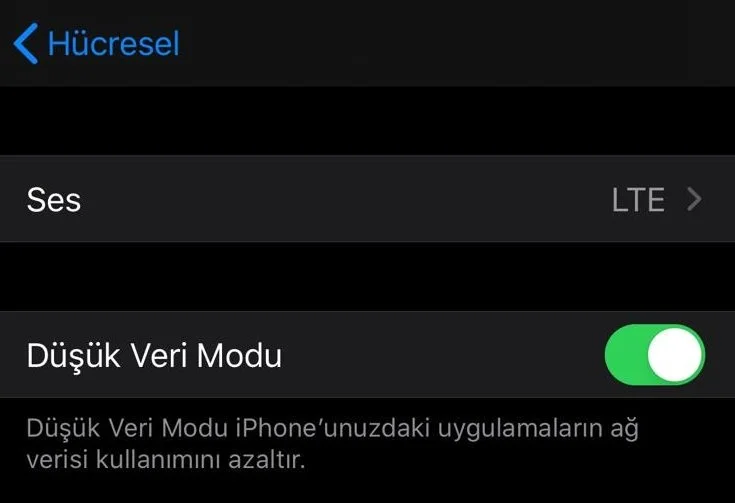 iPhone Düşük Veri Modu Nasıl Kullanılır?