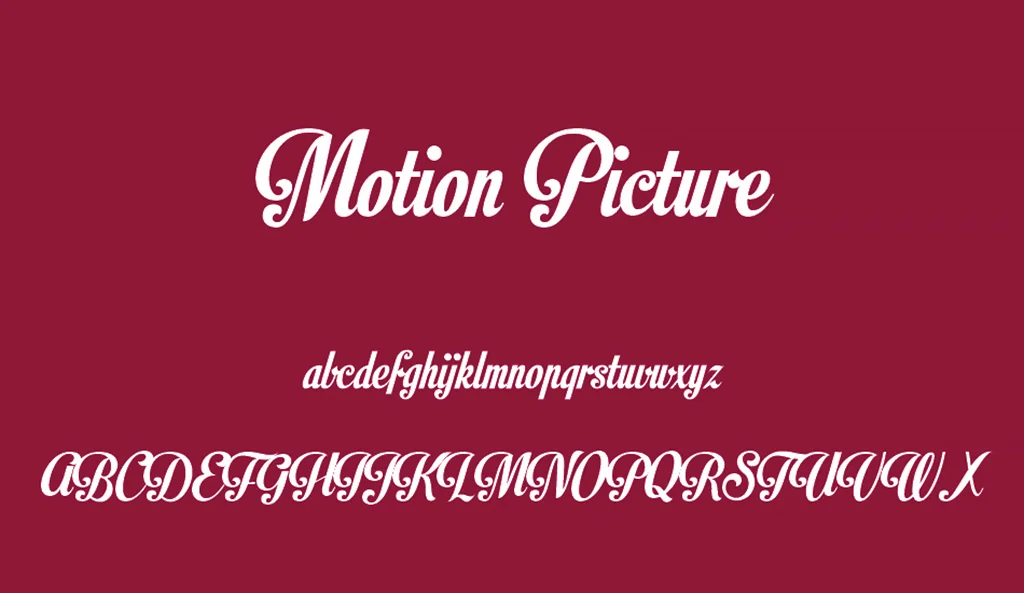 Motion Picture Font